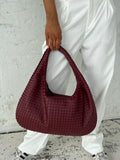 Handtasche Damen geflochten mit weichem Fall, geräumig - Rot