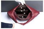 Handtasche Damen geflochten mit weichem Fall, geräumig